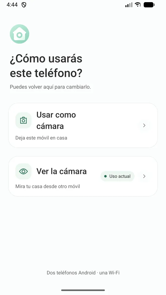 Homeye: Cámara con Móvil Viejo