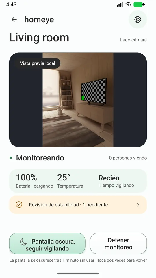 Homeye: Cámara con Móvil Viejo